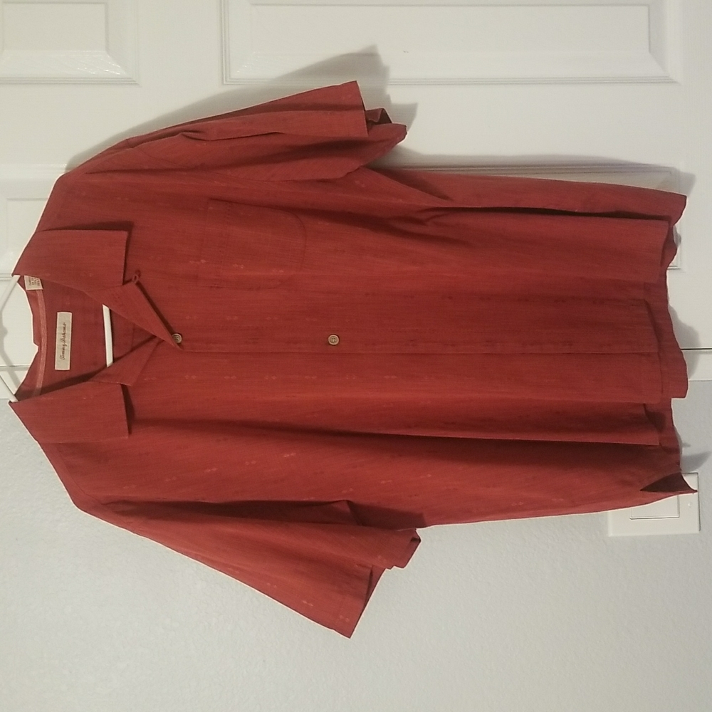Tommy Bahama button down shirt. Burnt Orange. XL